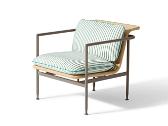 Кресло с подлокотниками из ткани для сада CASSINA Esosoft