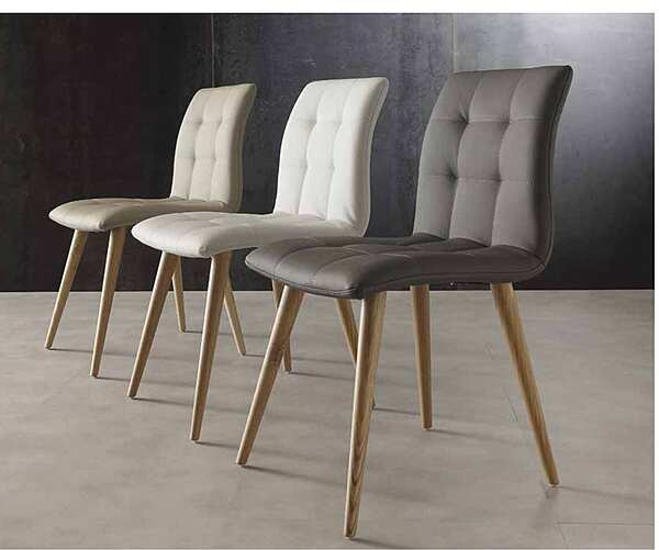 Стул из массива дерева, металла и эко-кожи ARREX A130 фабрика ARREX из Италии. Фото №1