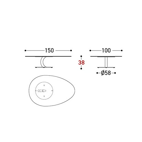 Круглый стальной садовый боковой столик VARASCHIN Flexion 25170 фабрика VARASCHIN из Италии. Фото №7