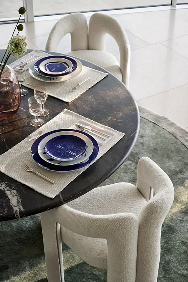 Набор из 2 фарфоровых подставных тарелок CASSINA Neige GNR CP 03 фабрика CASSINA из Италии. Фото №13