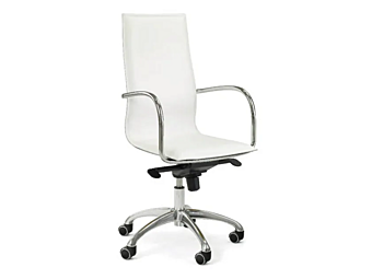 Кресло с подлокотниками из кожи с регулируемой высотой ENRICO PELLIZZONI Micad фабрика ENRICO  PELLIZZONI из Италии