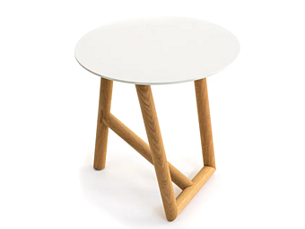 Круглый деревянный кофейный стол MOROSO Klara 653 фабрика Moroso из Италии