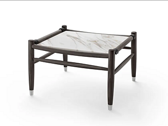 Низкий прямоугольный кофейный стол из дерева Tessa FLEXFORM