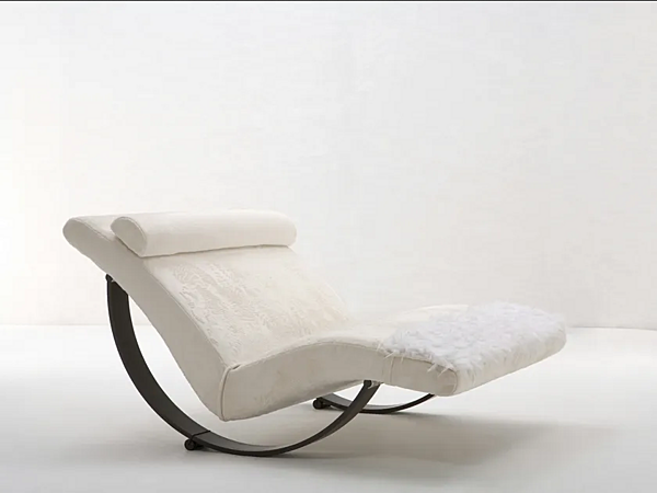 Шезлонг с обитой спинкой из ткани GIOVANNETTI Gabbiano фабрика GIOVANNETTI из Италии. Фото №1