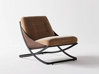 Кресло с обитой спинкой из ткани Nube Italia REST