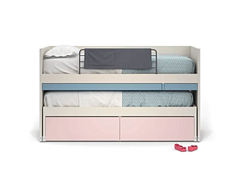 Кровать с мягкой спинкой из дерева NIDI Nuk фабрика nidi из Италии