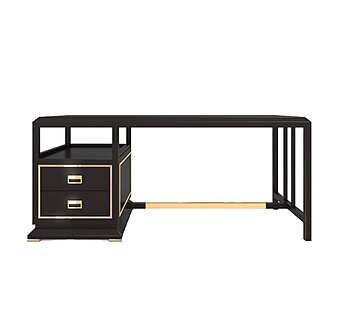 Письменный стол из массива дерева с отделкой из металла DECORA ( LCI STILE) D0424 фабрика DECORA ( LCI STILE) из Италии