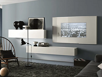 Секционный настенный деревянный стеллаж MISURAEMME Tao фабрика MisuraEmme из Италии