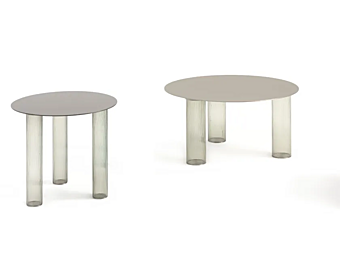 Круглый кофейный стол из стекла ZANOTTA Echino 667 фабрика ZANOTTA из Италии