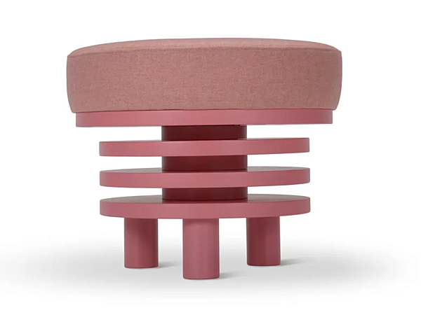 Круглый пуф из ткани Roche D47 бренда Adrenalina ROCHEPouf D47 фабрика ADRENALINA из Италии. Фото №2