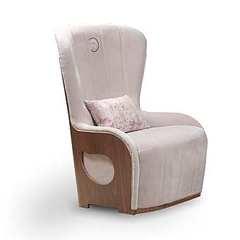 Кресло с деревянной рамой и мягкой спинкой CARPANELLI Galileo in Noce PO62 фабрика CARPANELLI из Италии