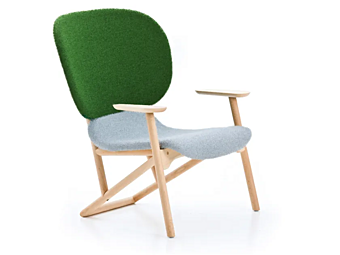 Кресло с подлокотниками из ткани MOROSO Klara 001 фабрика Moroso из Италии