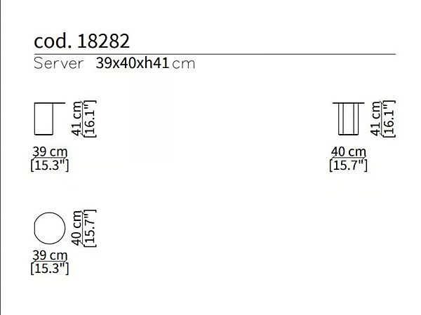 Круглый боковой стол из дерева и металла Frigerio Elly 18283L фабрика Frigerio из Италии. Фото №7