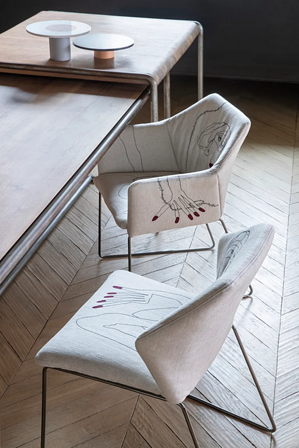 Кресло с подлокотниками из ткани SABA New York - chair 2153 2 фабрика SABA из Италии. Фото №8