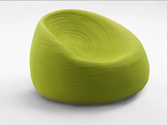Кресло с подлокотниками из веревки с съемным чехлом PAOLA LENTI Otto B68G