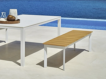 Садовая скамья из порошково окрашенного алюминия VARASCHIN 2446/2446I, 2440I фабрика VARASCHIN из Италии