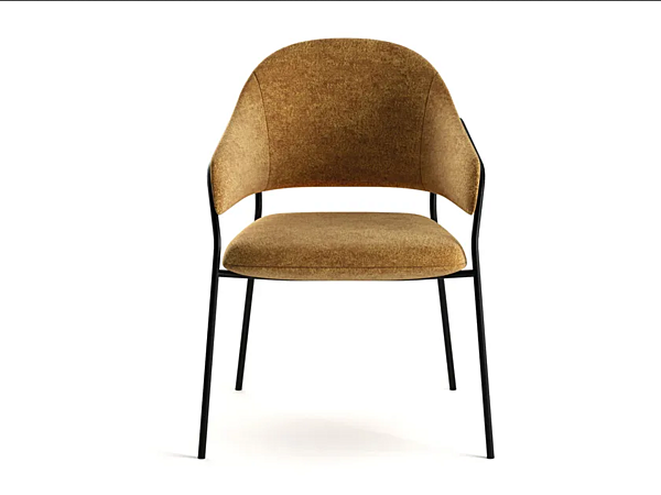 Кресло с подлокотниками из ткани INNOVA Imbottiti Athena фабрика Innova Imbottiti из Италии. Фото №1