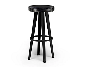 Высокий деревянный табурет с кожаным сиденьем MOROSO Stud DL0F30 Высокий деревянный табурет с кожаным сиденьем MOROSO Stud DL0F30 фабрика Moroso из Италии