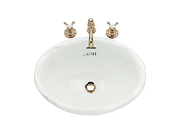 Встраиваемая овальная керамическая раковина в викторианском стиле Gentry Home фабрика Gentry Home из Италии