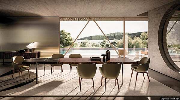 Стол MINOTTI Superquadra фабрика Minotti из Италии. Фото №5