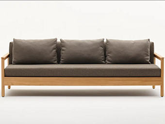 Диван на три места из тика для сада VARASCHIN  Bali 2383, 2383A фабрика VARASCHIN из Италии