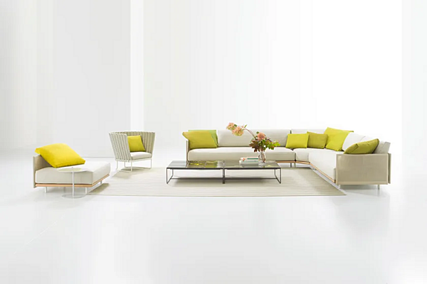 Секционный диван с мягкой спинкой из ткани PAOLA LENTI Harbour B178BS+B178DA+B178BD фабрика PAOLA LENTI из Италии. Фото №2