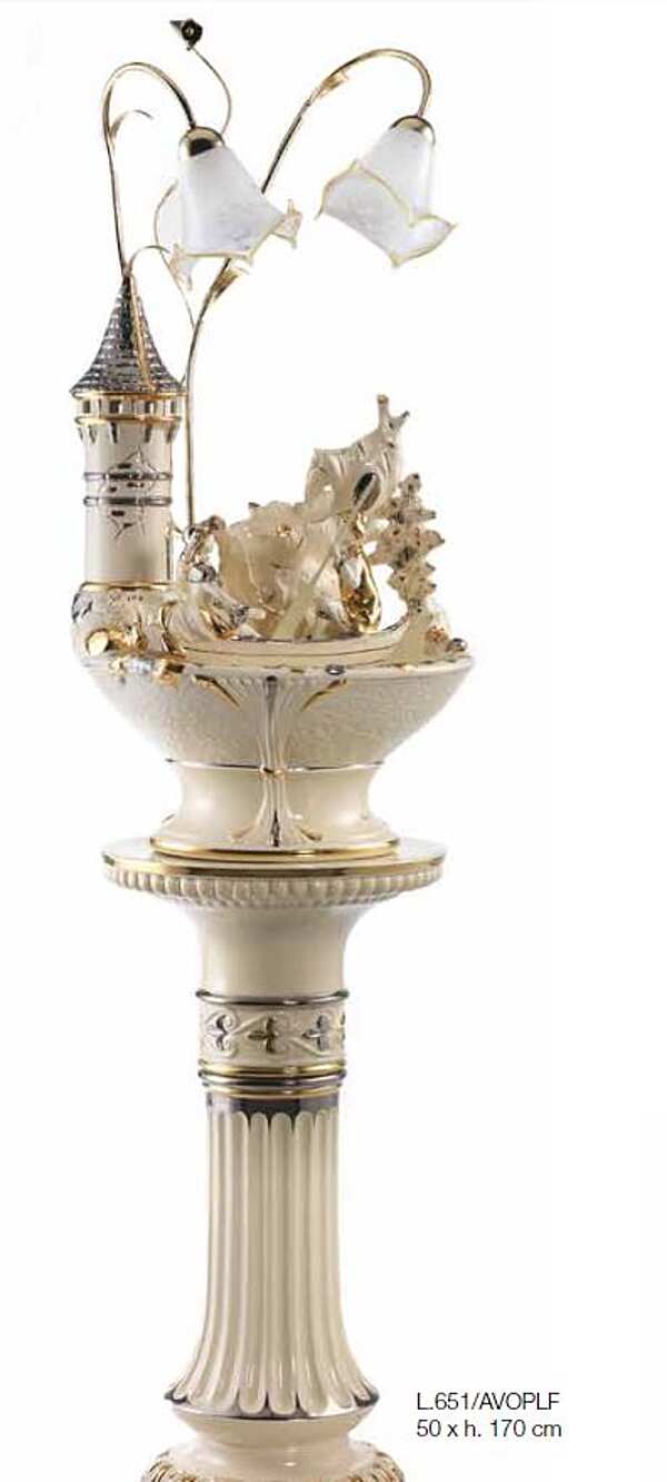 Напольная лампа LORENZON Arte e Ceramica L.651/AVOPLF фабрика LORENZON (F.LLI LORENZON) из Италии. Фото №1