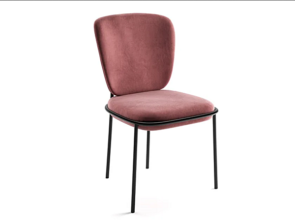 Стул с обитой спинкой из ткани INNOVA Imbottiti Mies фабрика Innova Imbottiti из Италии. Фото №1