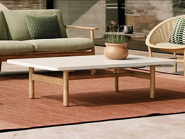 Низкий боковой столик с мраморной столешницей KETTAL RIVA KS2600800 фабрика KETTAL из Италии. Фото №4