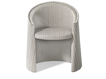 Кресло с обивкой из ткани и подлокотниками Moroso Husk 001 фабрика Moroso из Италии