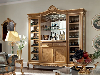 Высокий буфет из массива дерева Modenese Luxury Interiors 12132