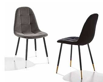 Стул из металла, текстиля и эко-кожи ARREX A305