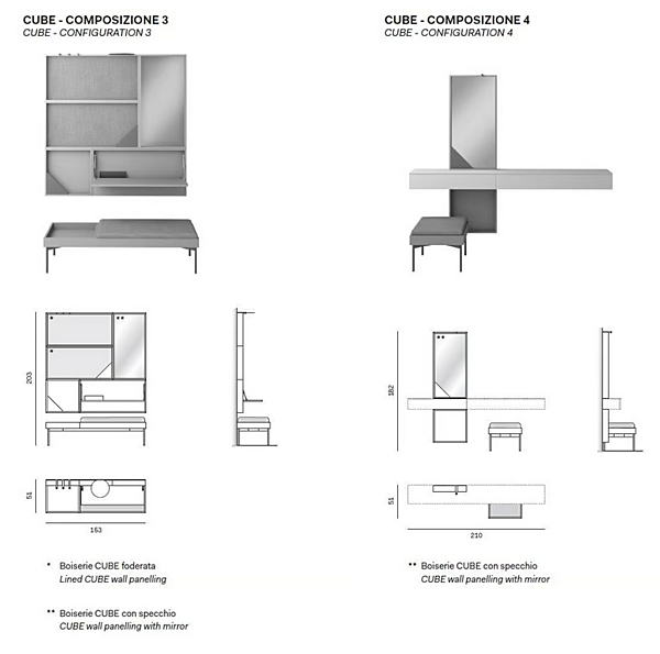 Настенный шкаф с зеркальной задней панелью NOVAMOBILI 521232 фабрика NOVAMOBILI из Италии. Фото №5