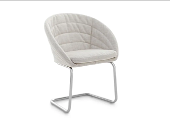 Кресло с обитой спинкой из ткани SABA Petite Fleur 2105