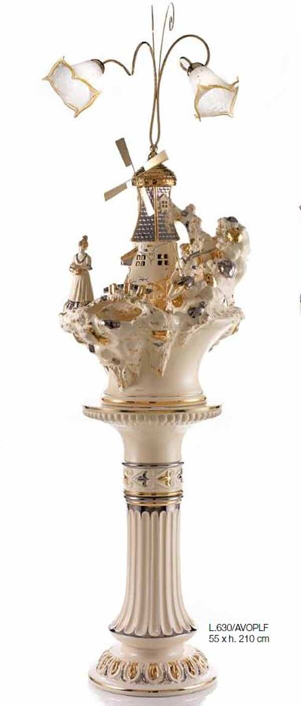 Напольная лампа LORENZON Arte e Ceramica L.630/AVOPLF фабрика LORENZON (F.LLI LORENZON) из Италии. Фото №1