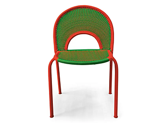 Кресло с подлокотниками из полиэтиленовых нитей ручная работа MOROSO Banjooli 050 фабрика Moroso из Италии
