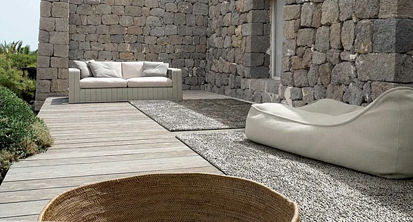 Диван с обитой спинкой на четыре места из ткани PAOLA LENTI Frame B18SS/B18SC/B18SD фабрика PAOLA LENTI из Италии. Фото №8