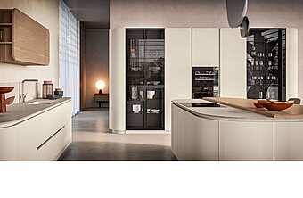 Современная кухня с островом ASTER CUCINE Domina Noce Blade Opaco фабрика Aster Cucine из Италии