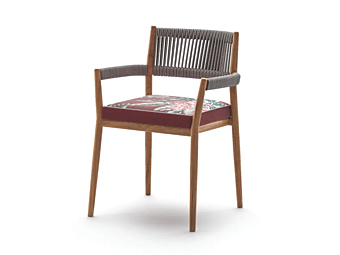 Кресло с подлокотниками из тика CASSINA Dine Out фабрика CASSINA из Италии