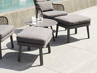 Прямоугольный садовый пуф из ткани VARASCHIN Emma 23654 фабрика VARASCHIN из Италии