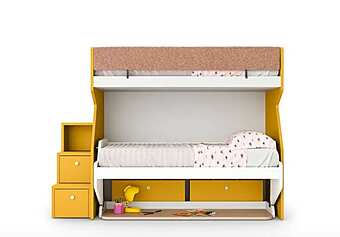 Детская двухъярусная кровать с мягкой спинкой NIDI Tippy фабрика nidi из Италии