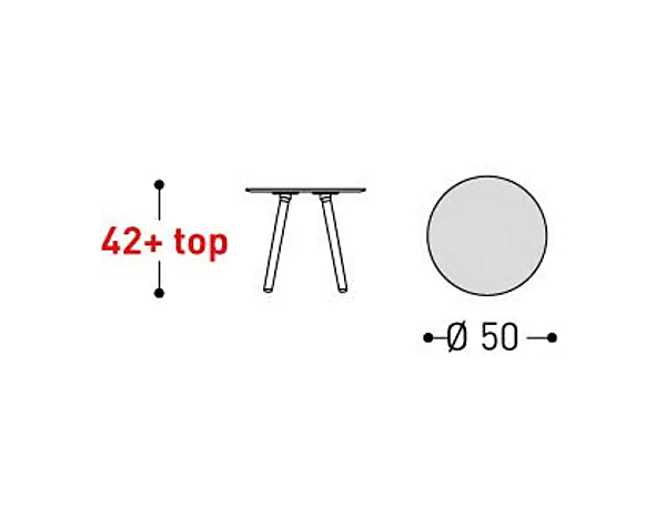 Кофейный столик круглой формы из ироко VARASCHIN  EMMA 23670, 23671, 23672, 23673 фабрика VARASCHIN из Италии. Фото №14