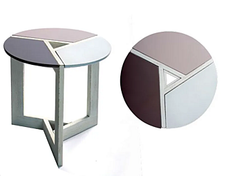 Круглый боковой столик из лавы L_Antica Deruta Ocean OC/TAV.W/06.45