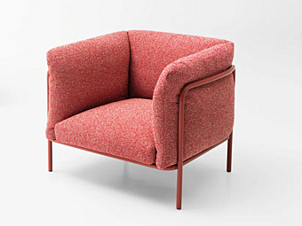 Кресло с обитой спинкой из ткани PAOLA LENTI Pli B241D фабрика PAOLA LENTI из Италии