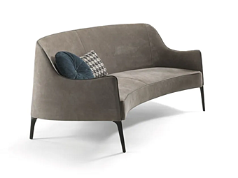 Кожаный диван с мягкой спинкой Frigerio Jackie 11510