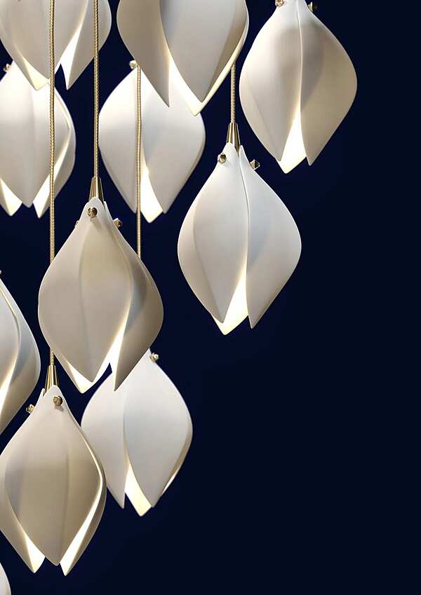 Люстра Haberdashery "BLOOM CONICAL 100" BLM-CO4-NP/GP-CPA-PWG/PWM фабрика HABERDASHERY из Италии. Фото №6