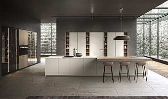 Кухня с островом из дерева ASTER CUCINE Atelier 1