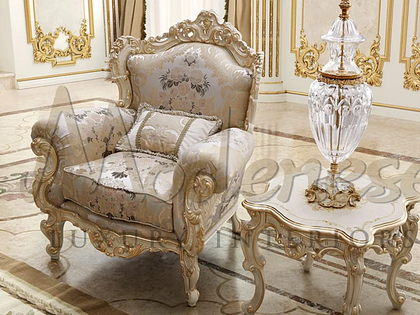 Кресло с подлокотниками из ткани Modenese Luxury Interiors 15417 фабрика MODENESE GASTONE из Италии. Фото №1