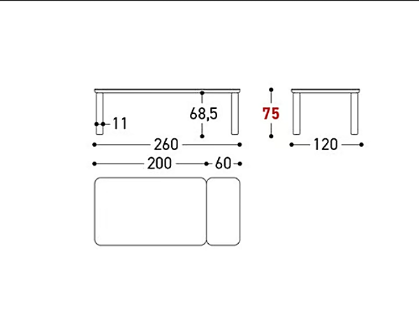 Расширяющийся садовый стол из алюминия с керамической или HPL столешницей VARASCHIN Customade 25325 фабрика VARASCHIN из Италии. Фото №9