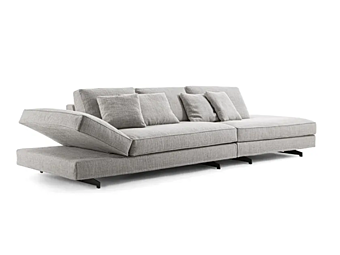 Секционный диван с тканевой обивкой и съемным чехлом Frigerio Davis Flat 12126+12117+12104